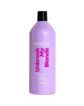 Matrix Total Results Unbreak My Blonde Shampoo - Укрепляющий шампунь без сульфатов с лимонной кислотой для осветленных волос 1000 мл - hairs-russia.ru